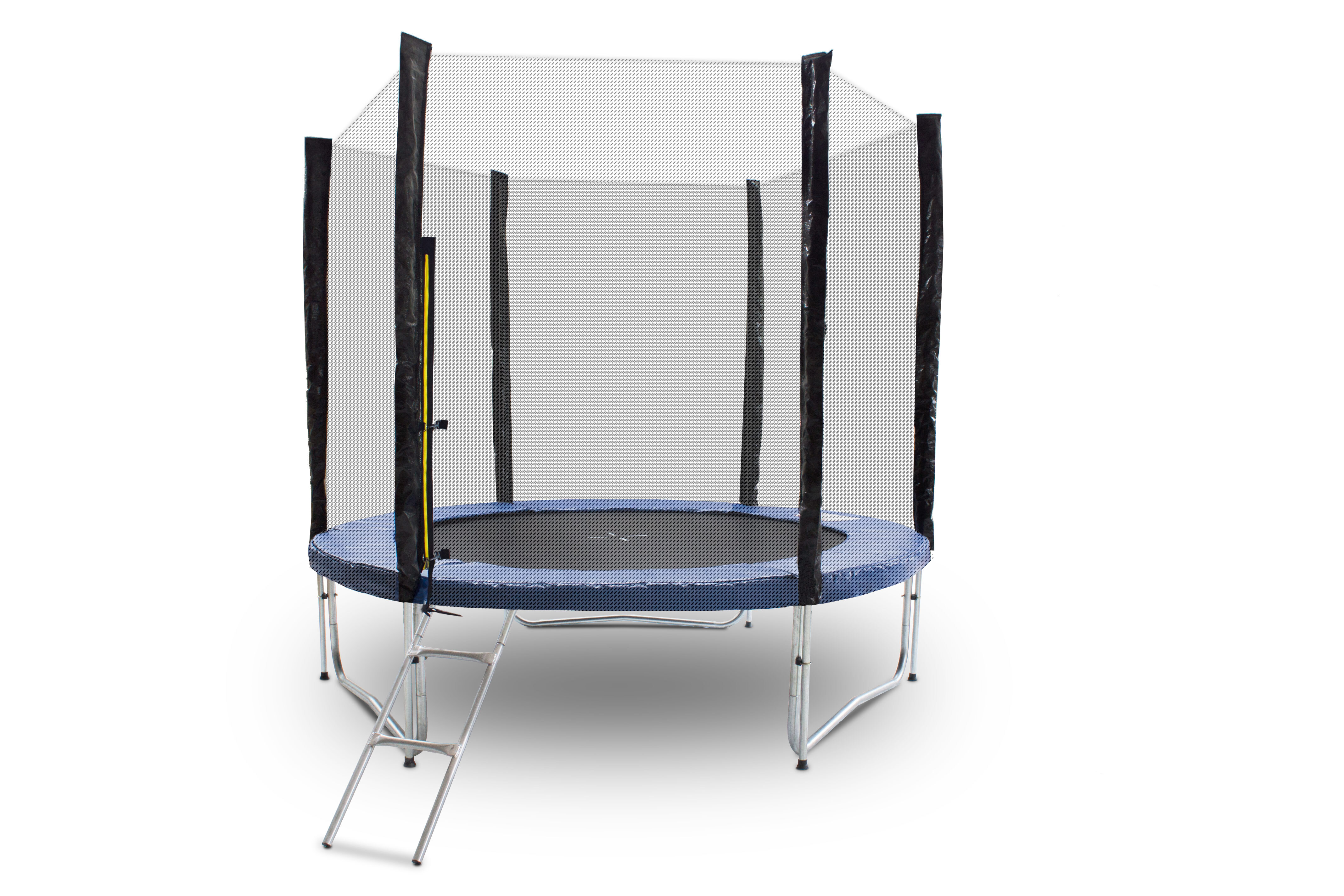 Trampolin-King 250cm Trampolin mit Sicherheitsnetz Randabdeckung Leiter Blau MS-16527