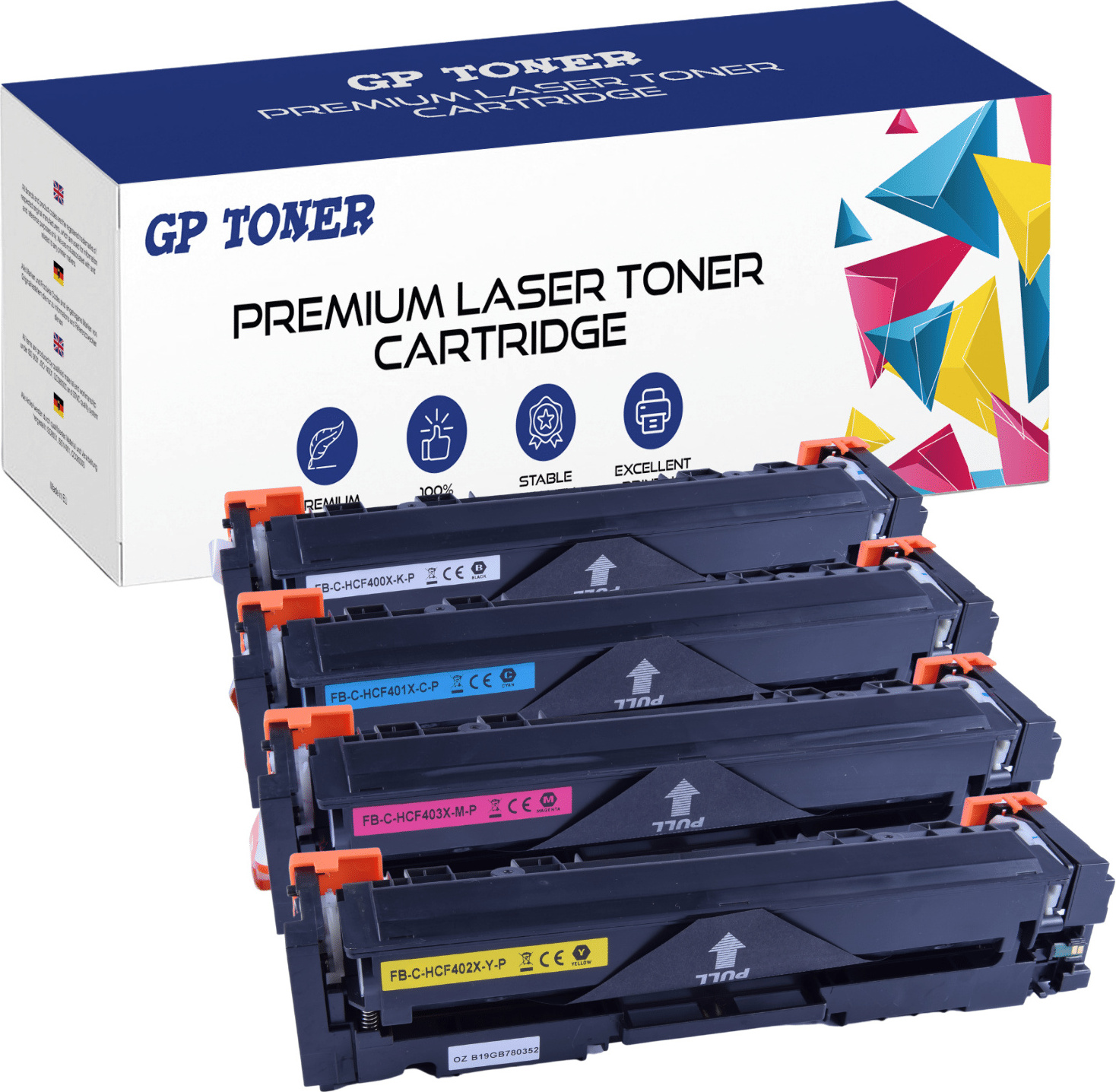 GP Toner TONER für HP 201X 201A Color LaserJet Pro M252dw M252n MFP M274n M277dw M277n GP-H404X CMYK