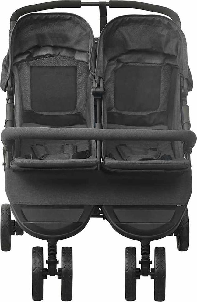 vidaXL Geschwisterwagen Anthrazit Stahl