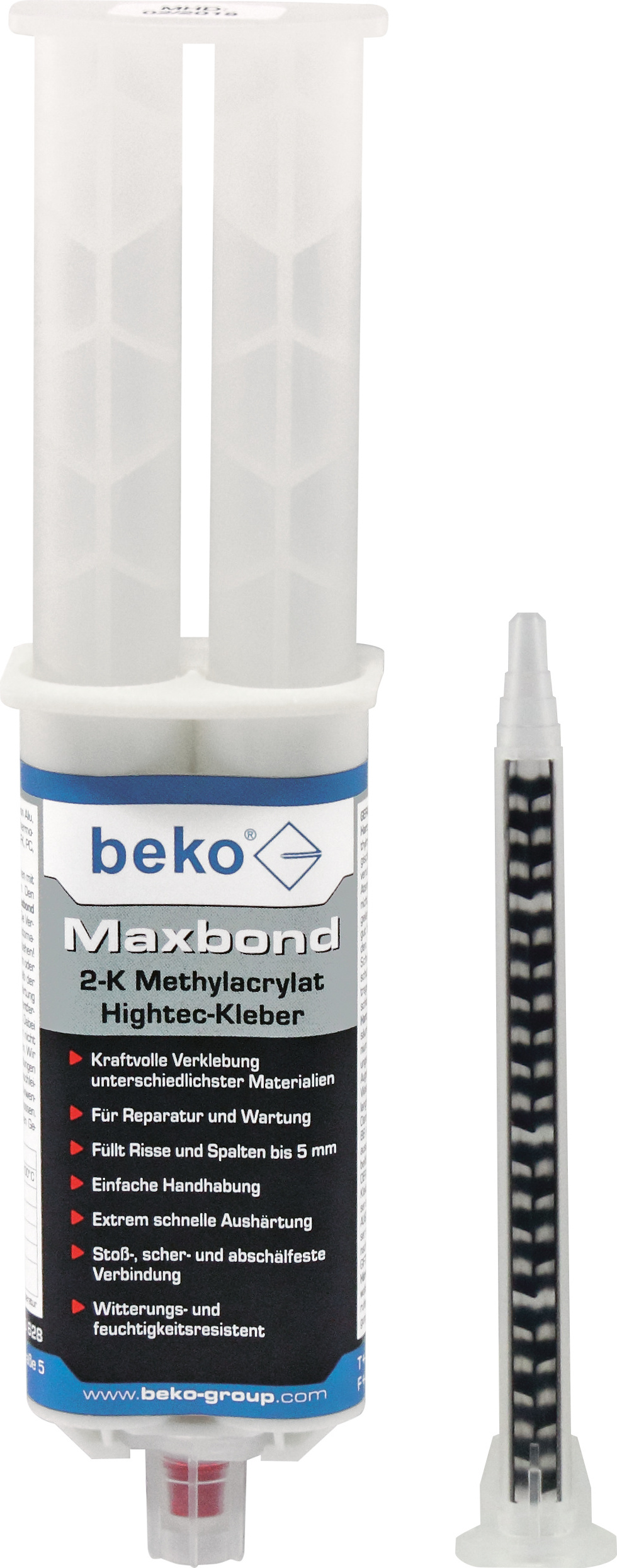 beko Maxbond 2-K Methylacrylat Hightec-Kleber 28 g inkl. 3 Zwangsmischer, im Schiebeblister 270 628 270628