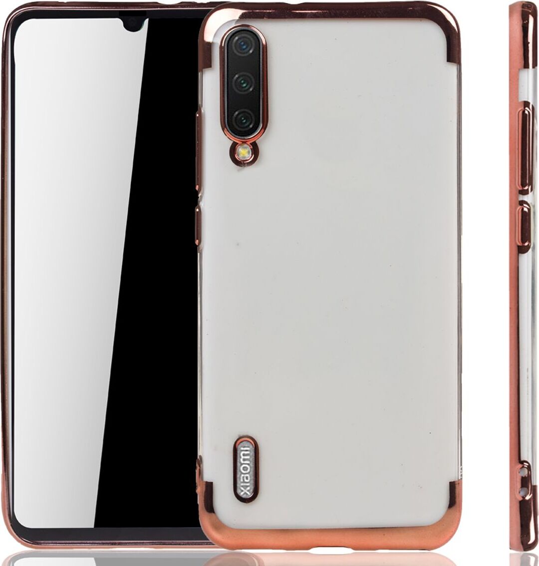 Puzdro na mobilný telefón pre Xiaomi Mi A3 Rose Pink - číre - TPU silikónový zadný kryt v transparentnej ružovej farbe