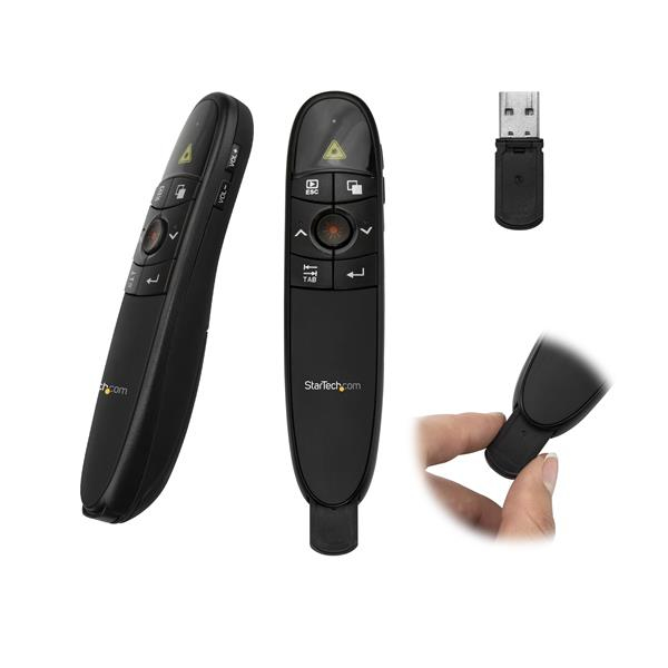 StarTech.com Bezdrôtový prezentačný ovládač s červeným laserovým ukazovadlom - 27 m - USB - 27 m - Schwa StarTech.com