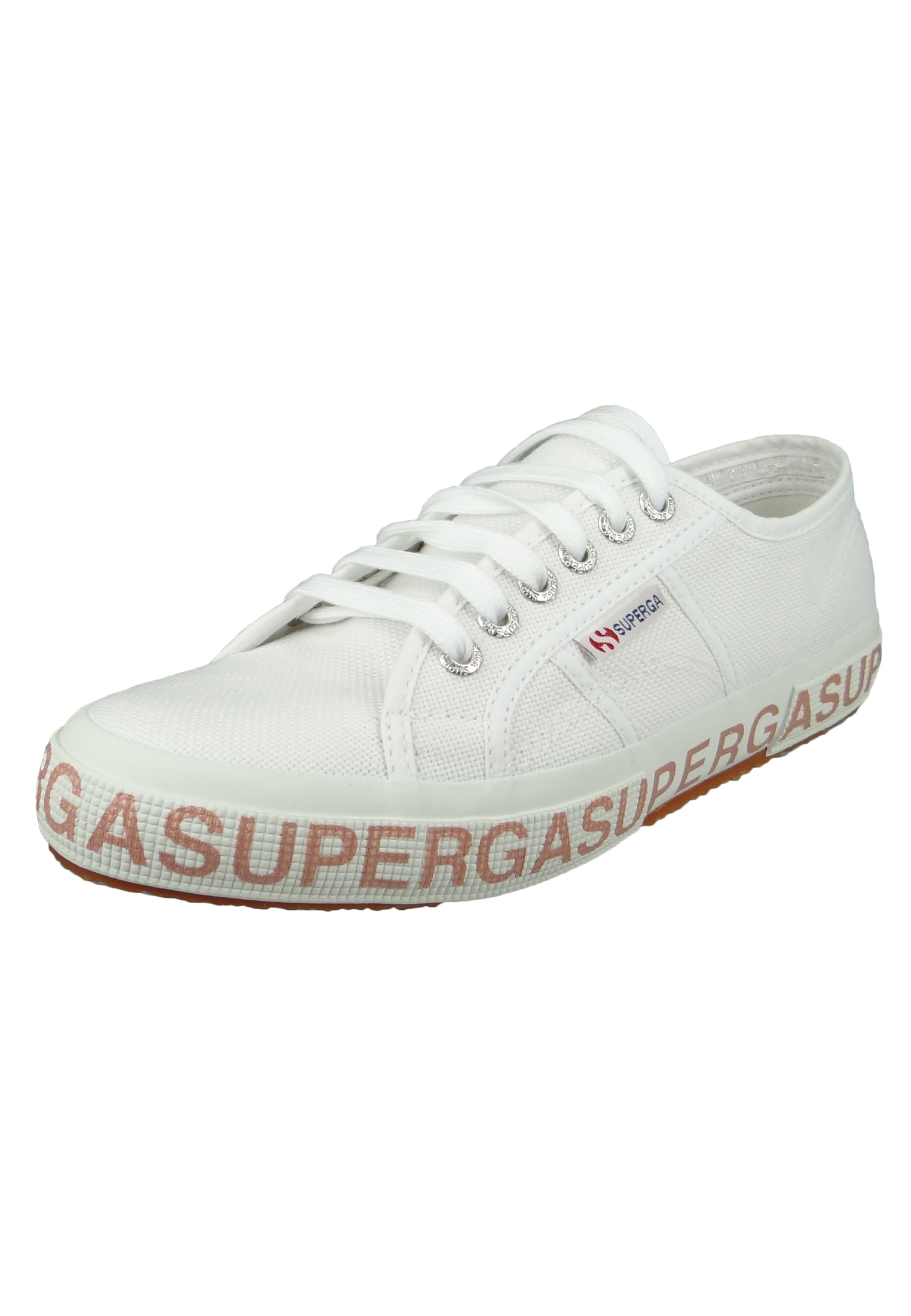 Superga Sneaker S111XQW 2750 COTW Glitterlettering A01 white bronze