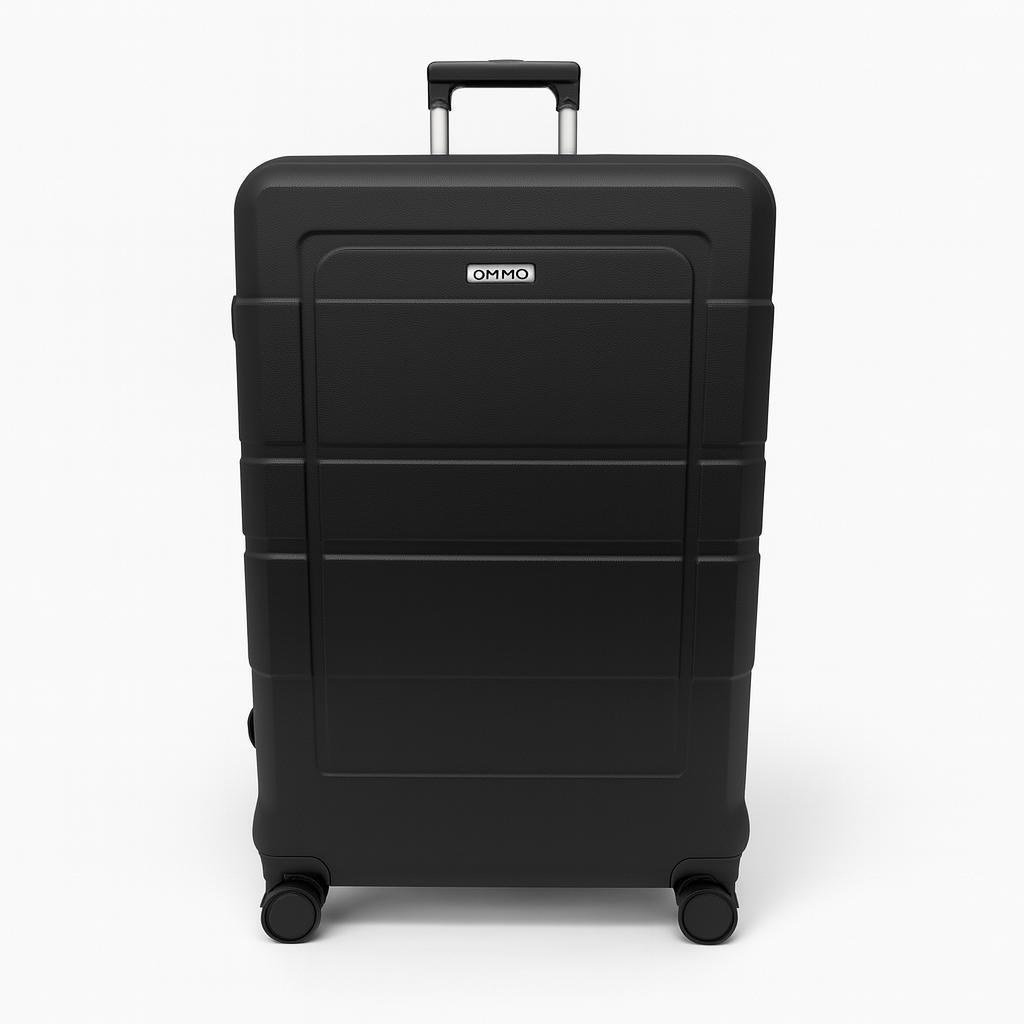 OMNA | Koffer auf Rollen NEVADA - 20" - 57x38x24 cm - Schwarz - Kompakt - Leicht und robust - Ideal für Kurztrips