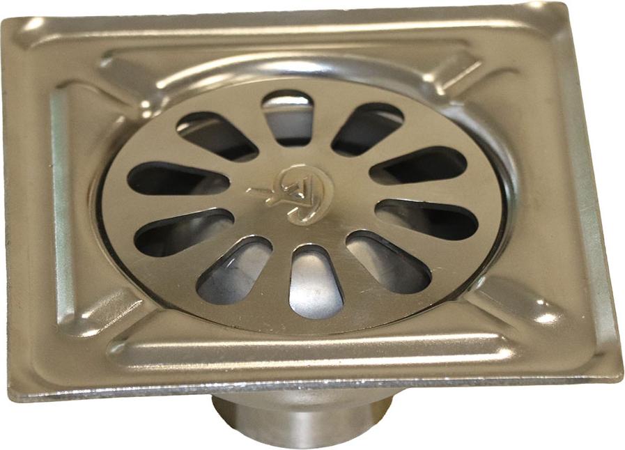 Fun & go drain de terrasse en acier inoxydable, marine, 10 x 10 cm