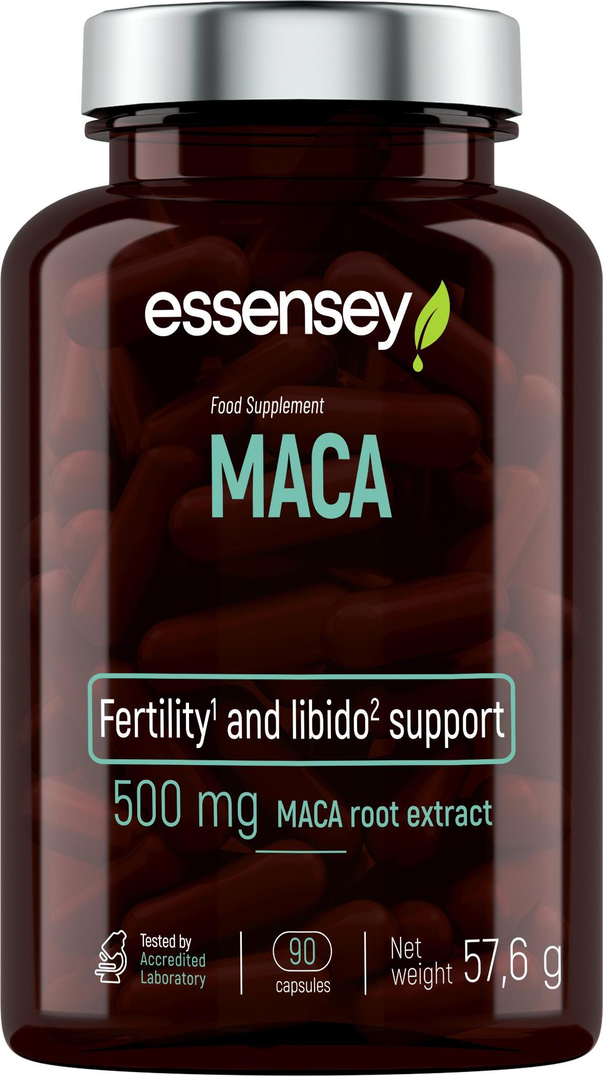 Trec Nutrition ESSENSEY - 500 mg MACA-Extrakt I Adaptogene Pflanze I 90 Kapseln I Ausdauer und Vitalitt I Vegetarier & ohne Zustze I 90 Tagesdosen I Leicht zu schlucken I Labor