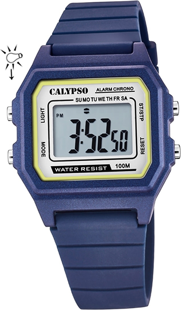 Plastové pánske hodinky Calypso K5805/3 Digitálne náramkové hodinky Dark Blue D2UK5805/3