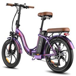 F20 Pro 20 palcový skladací elektrický bicykel, 250W 36V 20AH batéria so super kapacitou, Shimano 7S, 20"*3.0 Fat Tire Purple