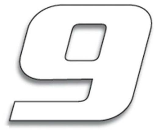 Blackbird Rennnummern Weiss 9