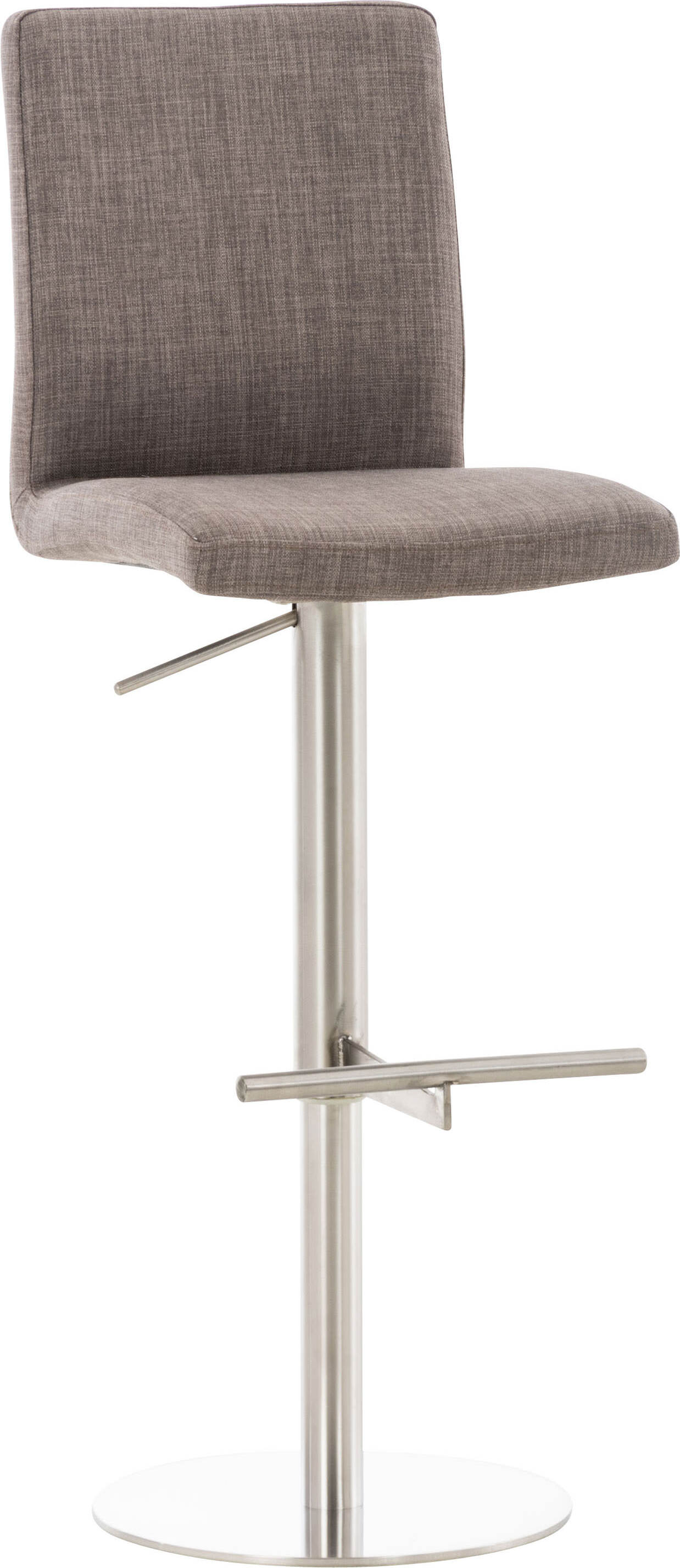 TPFLiving Barhocker Cathy Gestell edelstahl Stoff Grau TPFL-C-BH-CATHY-ST-GC-GRAU