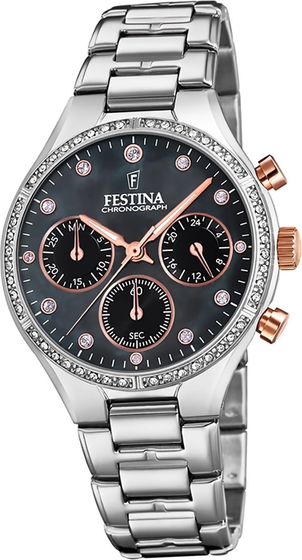 Festina Nerezové dámske hodinky F20401/4 Náramkové hodinky strieborné Boyfriend D2UF20401/4