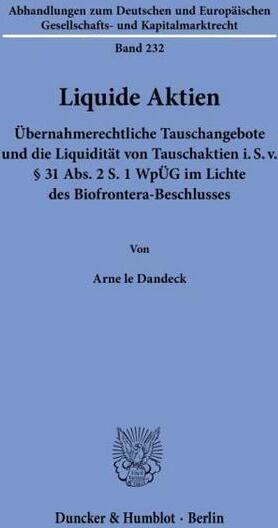 Duncker & Humblot Liquide Aktien.