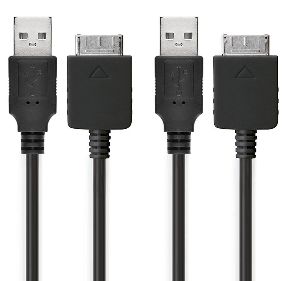 2x subtel USB Kabel 1m kompatibel mit Sony Walkman NW-A55L NWZ-ZX2 NWZ-A15 A10 NWZ-A816 A818 NWZ-E858 NWZ-ZX1 ZX100 Ladekabel Walkman Connector auf USB A 2.0 Datenkabel schwarz 921292