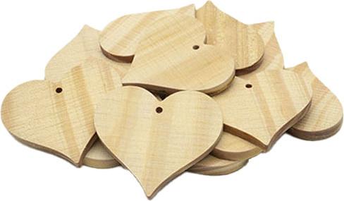 Colorations Holz Herzornamente Bastelset groß 20 Stück Dekoration 6040213