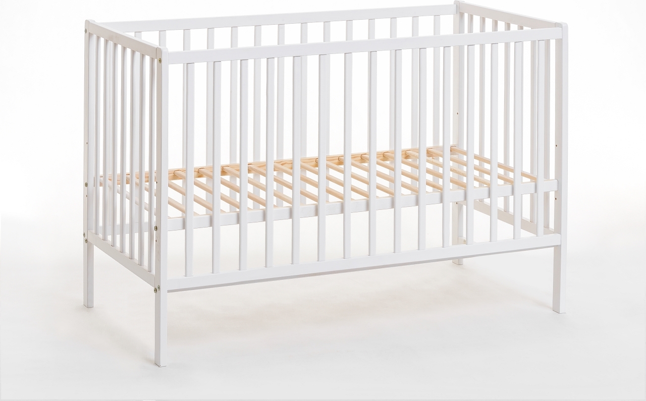 Babybett CYPI II 60 x 120 cm, weiße Matte