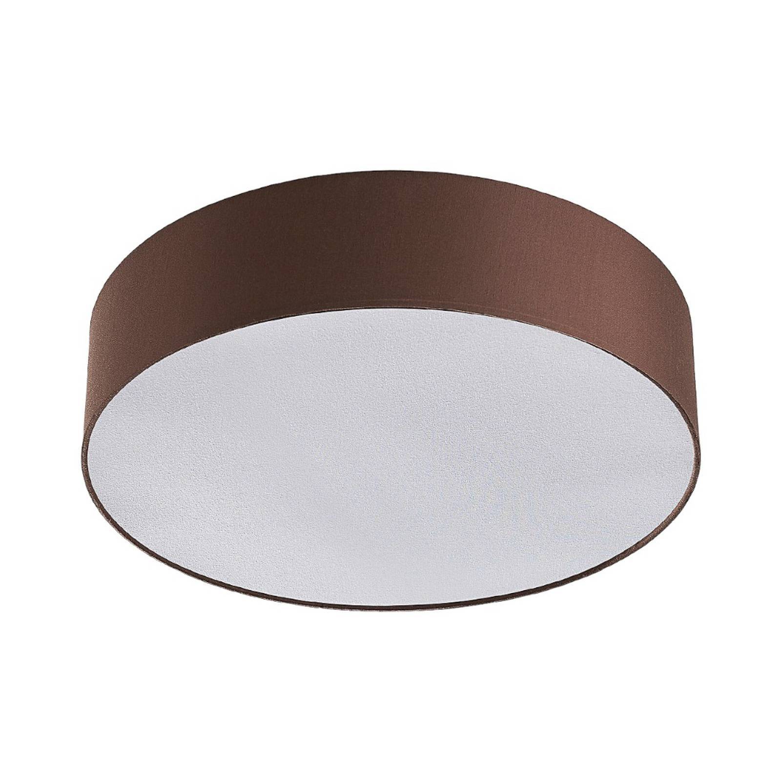 Lindby Deckenleuchte Sebatin, Ø 50 cm, hellbraun, Stoff, E27 9620331