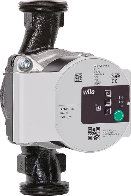 WILO SE Wilo Para 25/6-43/SC BL180 Hocheffizienz Heizungspumpe WP25/6-43/SC