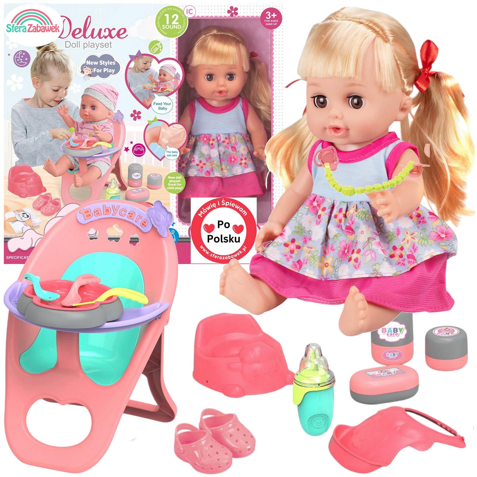 Sferazabawek Baby Puppe mit Zubehör, Puppenset, Puppenzubehör, Lernspielzeug, Kinderspielzeug 6913