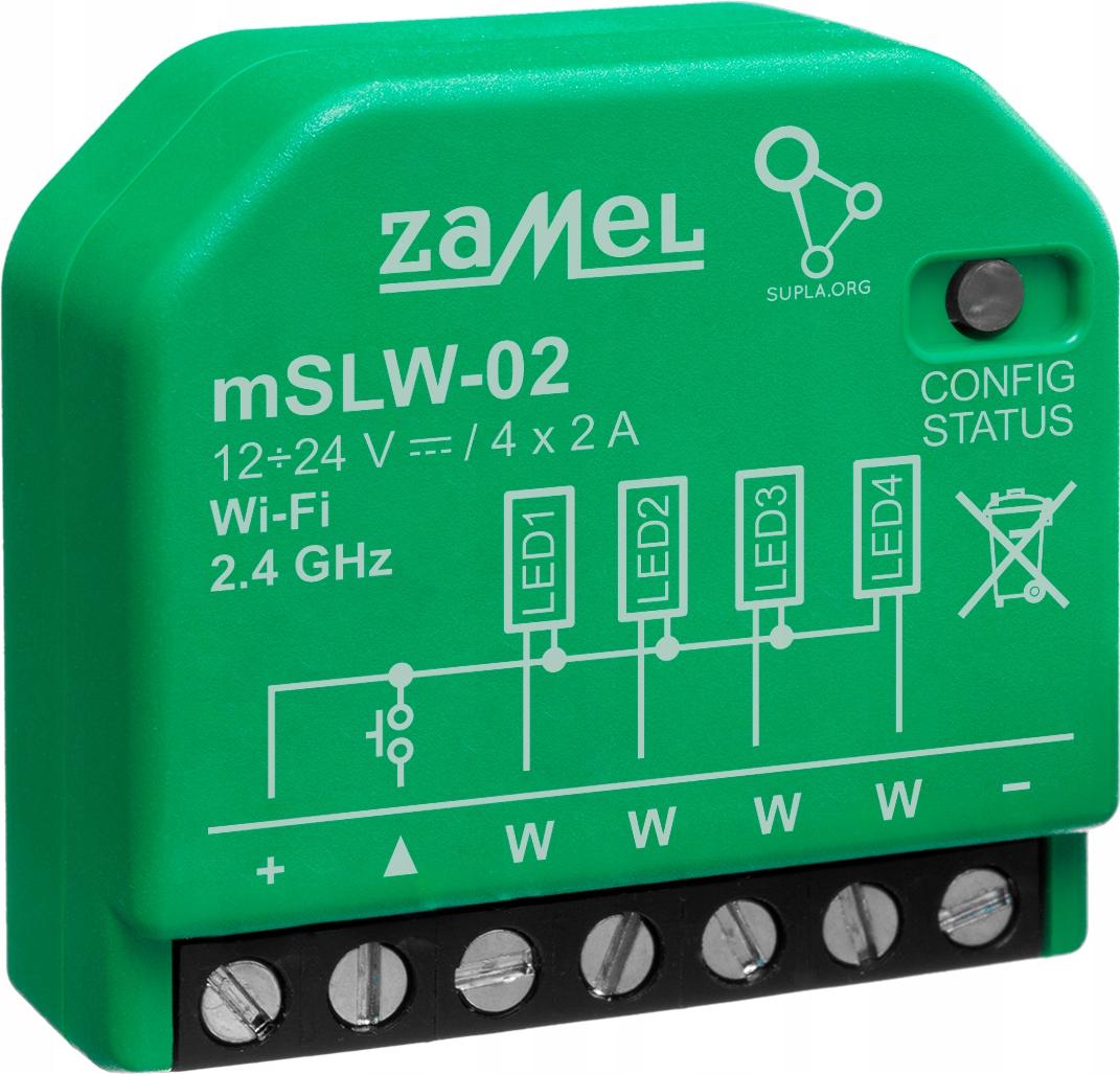 Zamel | Mini-LED-Steuergerät MSLW-02 - Weiß - Wi-Fi-Steuerung - 4 Kanäle - Einfache Installation