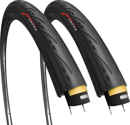 Unyqoos® Rennradreifen 2er-Set 700 x 23C (ETRTO 23-622) – 60 TPI, 1 mm Pannenschutz, für Rennrad, City & Single-Speed