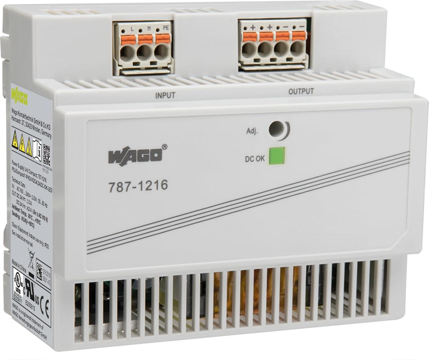 WAGO Compact Stromversorgung 787-1216 – Effiziente 1-phasige DC 24 V Lösung