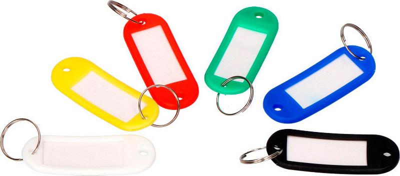 Générique Clé D'identification En Plastique Souple Avec Anneau Et Étiquette. Plusieurs Coloris.