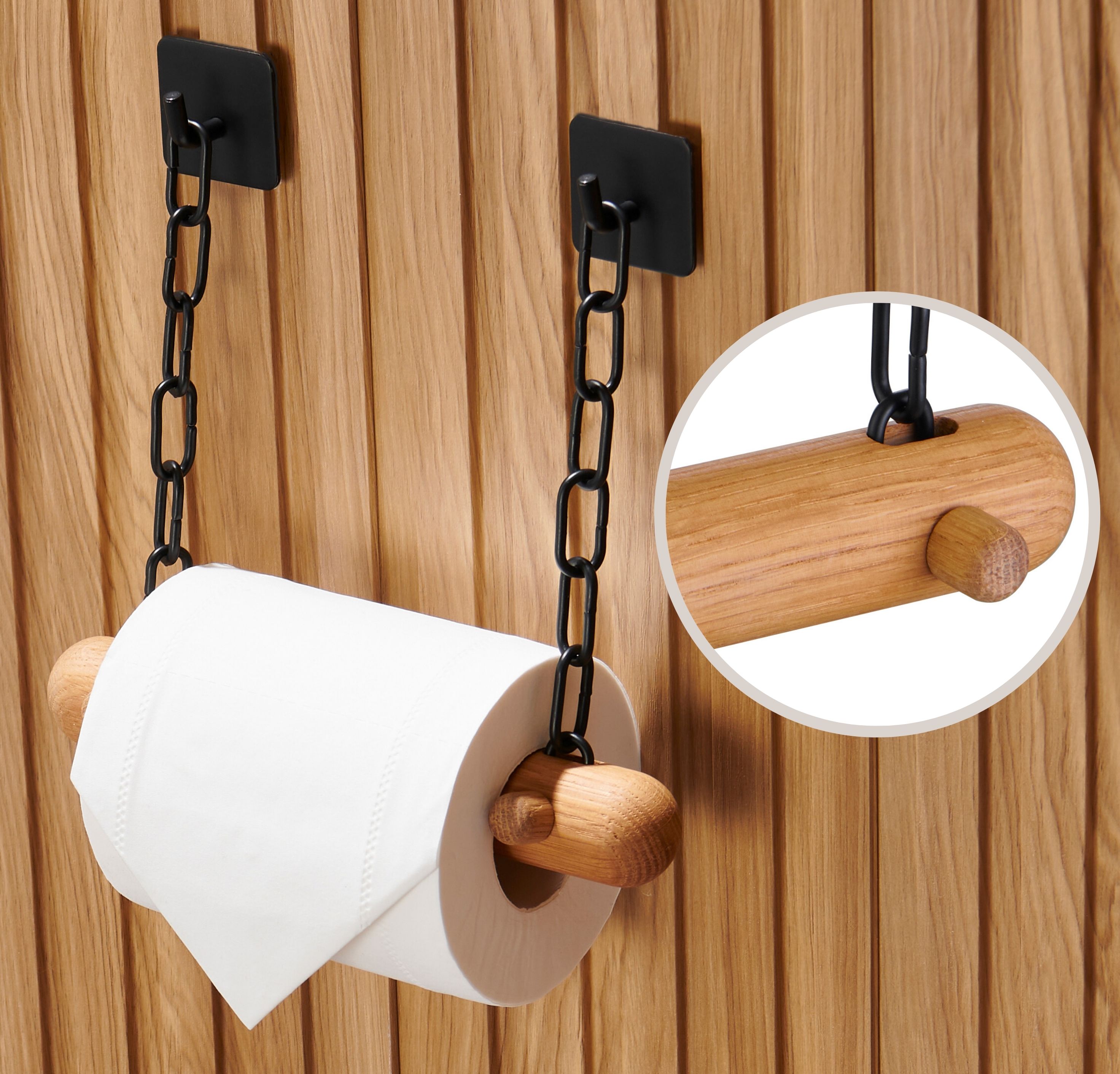 DEKAZIA® Toilettenpapierhalter Holz