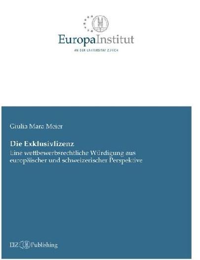 Sonstige Verlage Die Exklusivlizenz