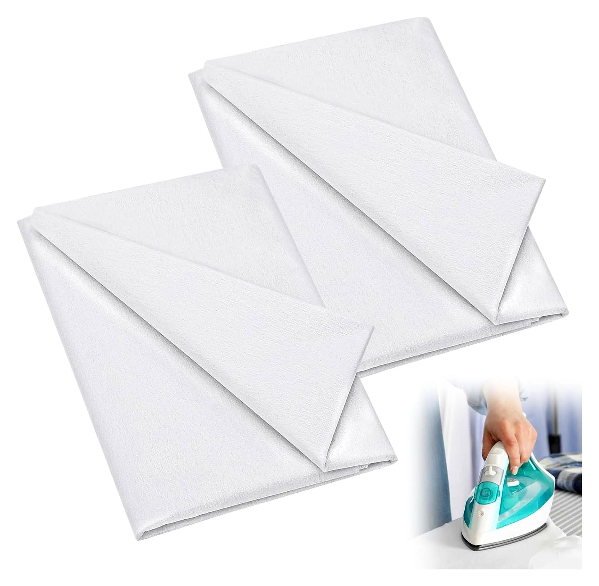 Markenlos 2 Stück Bügelvlies 200 x 100 cm Vliesstoff Weiß 36g/m² zum Aufbügeln für Verstärkungen in der Bekleidung und im Nähhandwerk