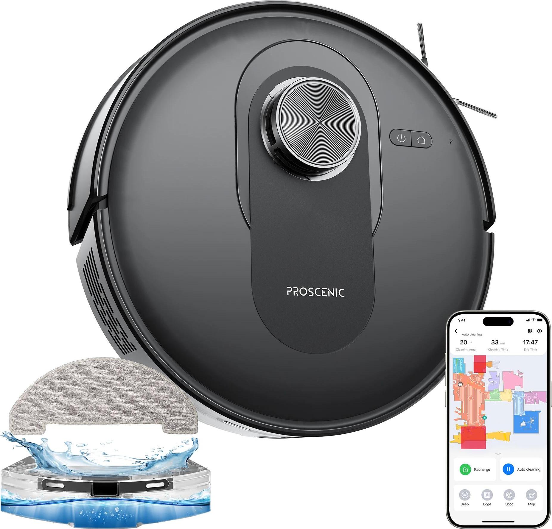 StarTech Saugroboter - 2-in-1 Saugen & Wischen - 6000 Pa Saugkraft - LiDAR-Navigation - 5 Karten in Echtzeit - WLAN/App-Steuerung