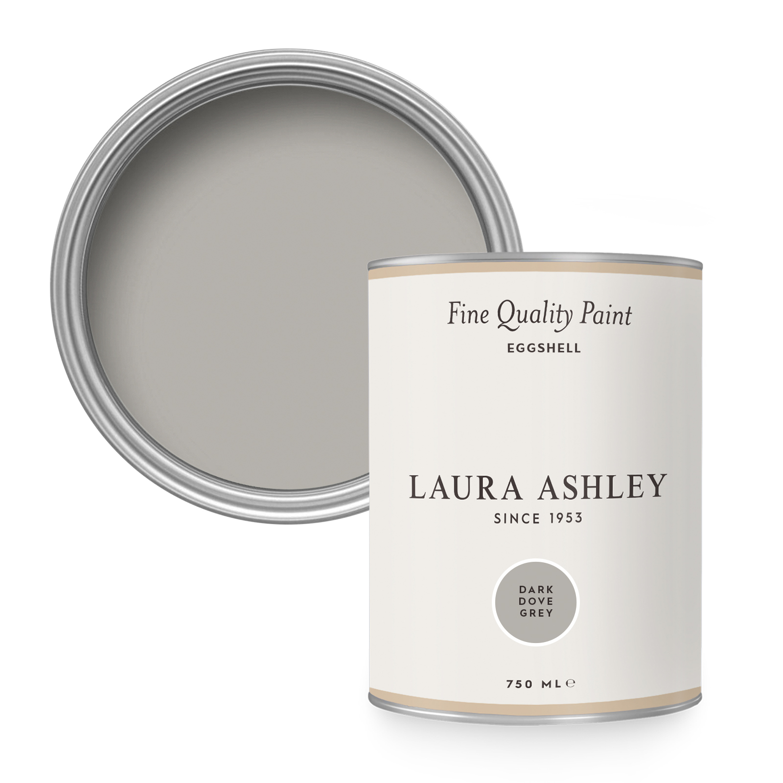 Laura Ashley Farbe | Farben Lack Seidenglanzlack Dark Dove Grey Grau (Glanzgrad 20-30%) 750 ml 113809