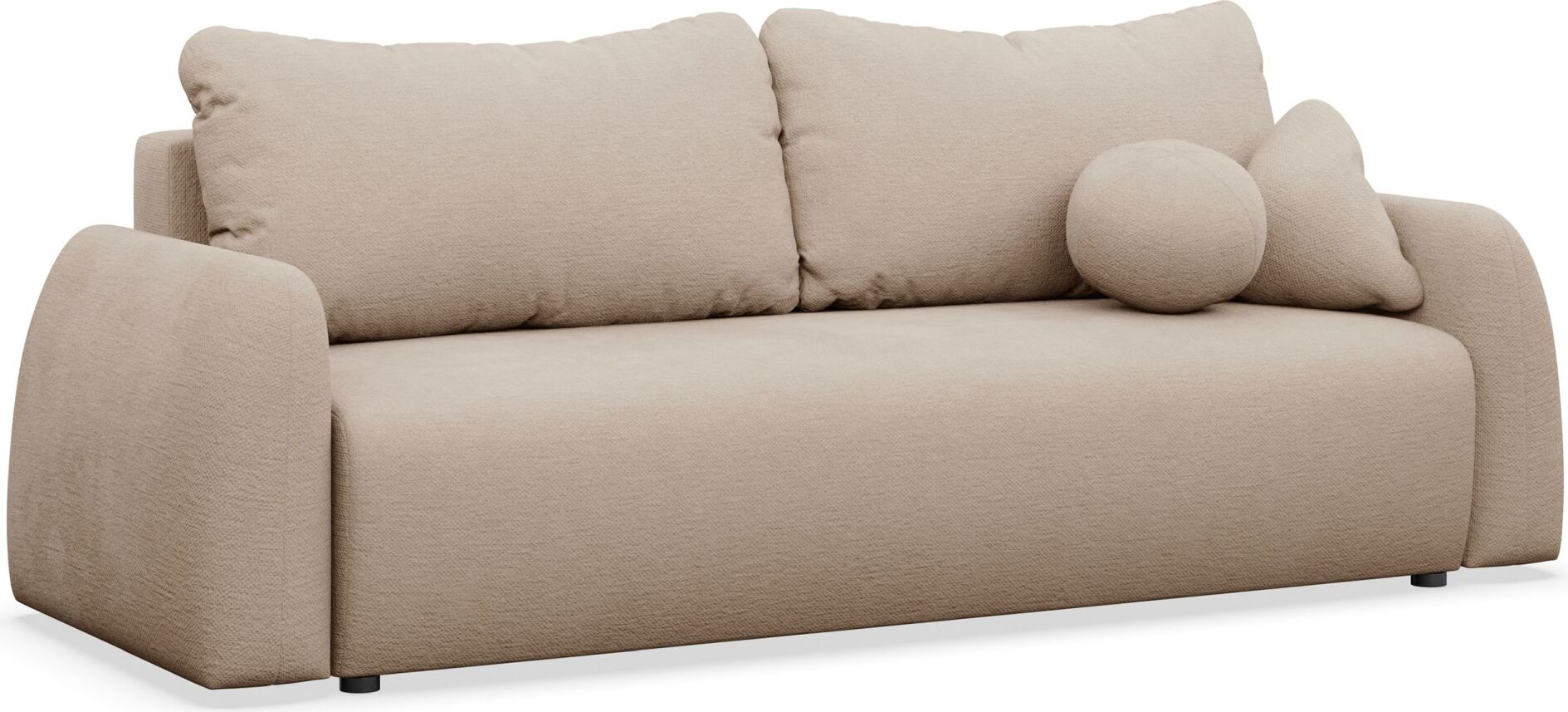 Selsey Nubelle – Sofa 3-Sitzer mit Schlaffunktion & Stauraum, Chenille, beige