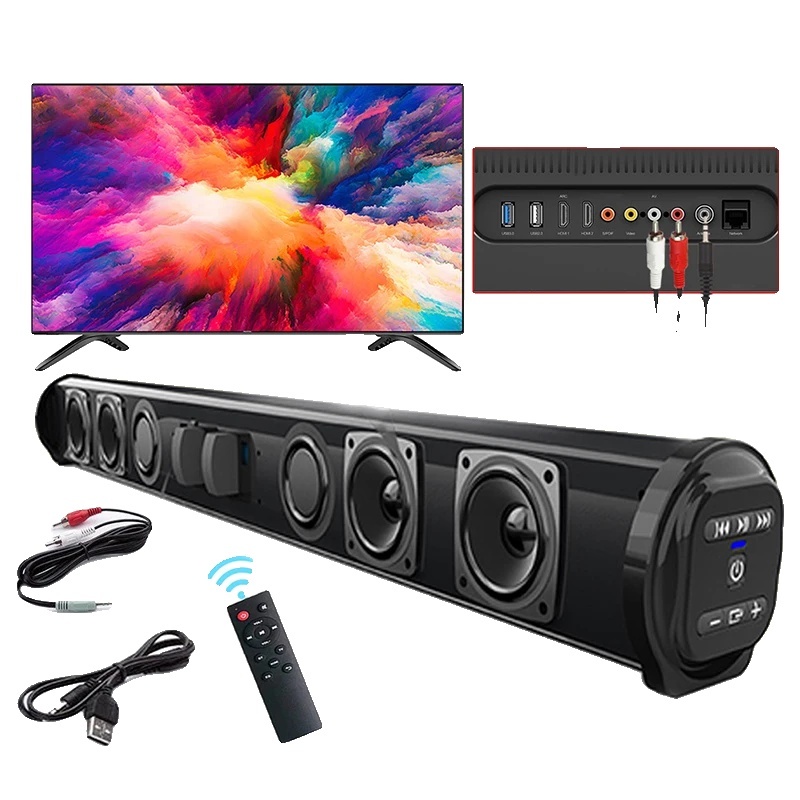 Reproduktorový systém Soundbar, bezdrôtové pripojenie, silné basy, čierny