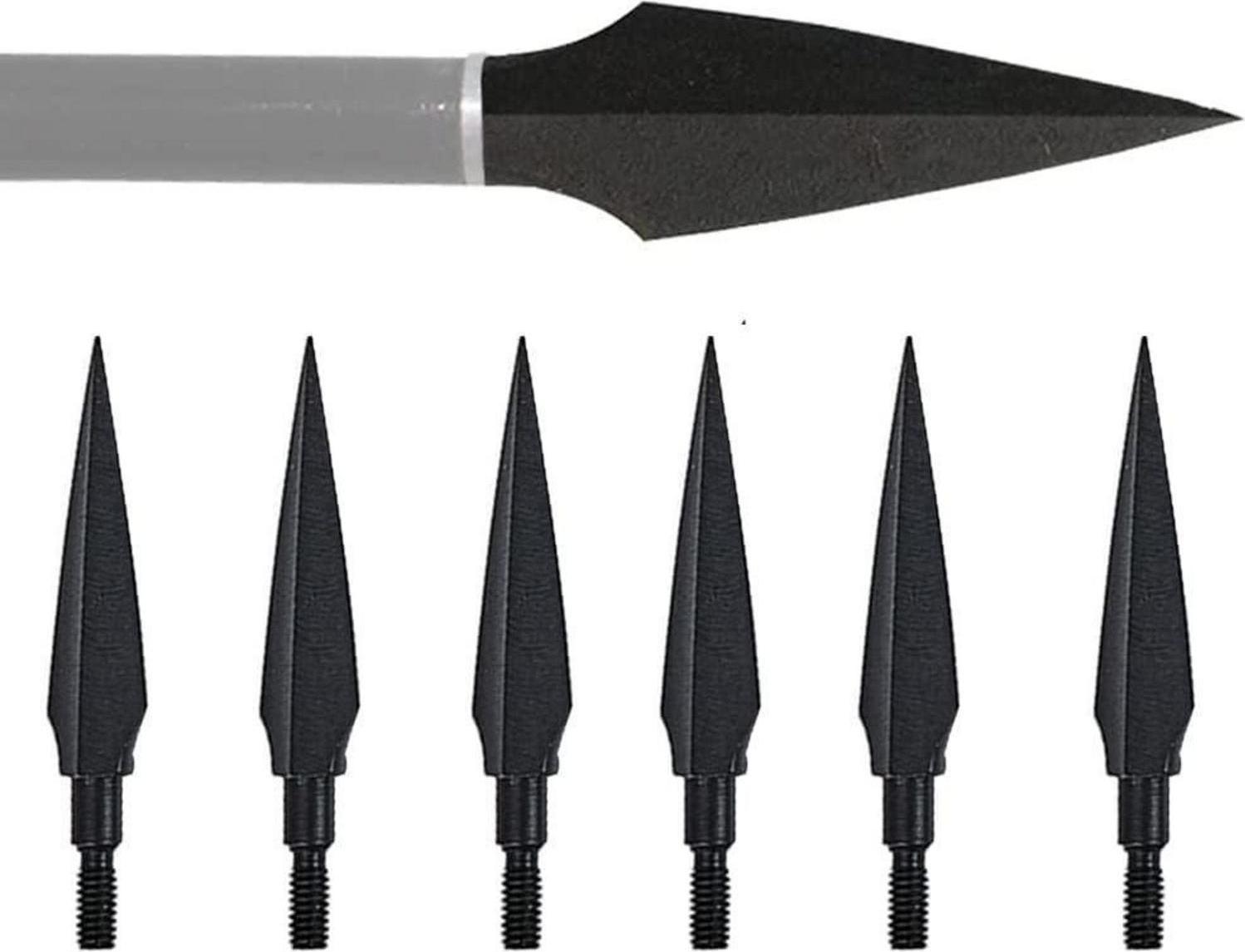 Sonstige 12er Pfeilspitzen Jagdspitzen für Bogen Armbrust 125 Grain Metall Schwarz