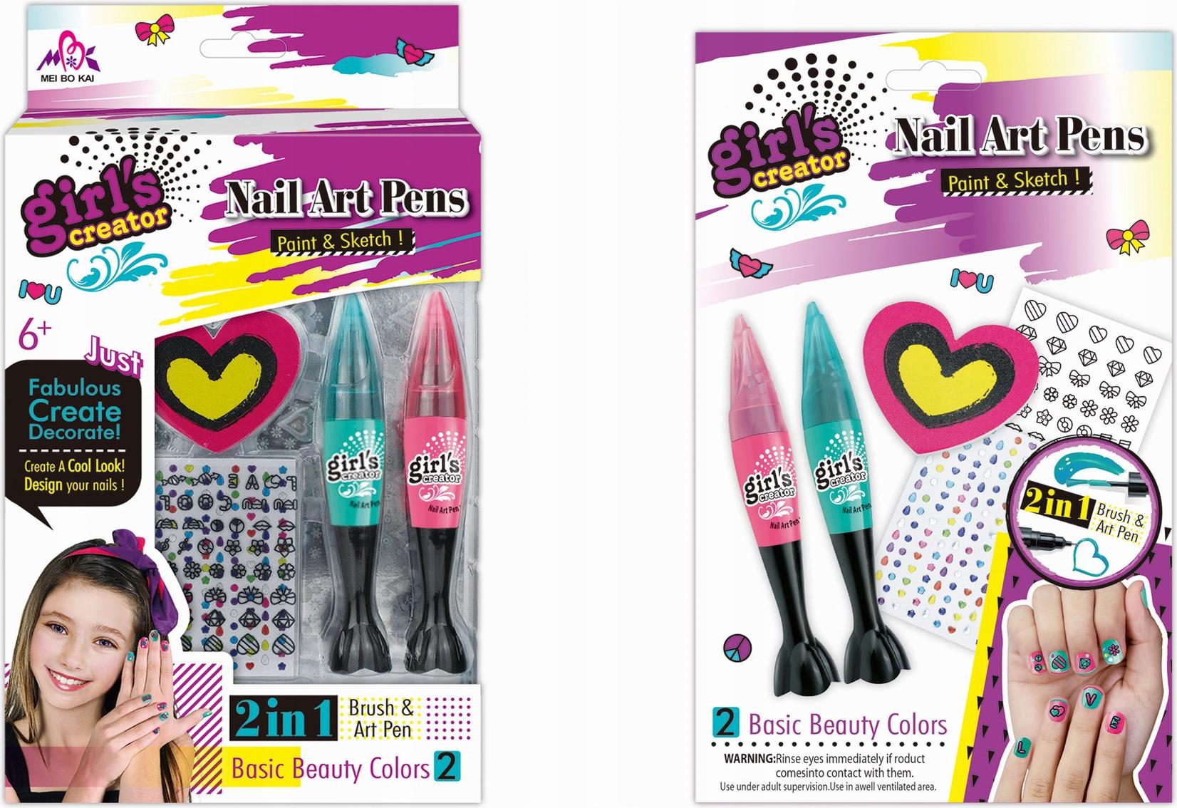 Midex Kinder Nagelstudio Set Maniküre - Nagellack & Nagelsticker Kreativset für Mädchen