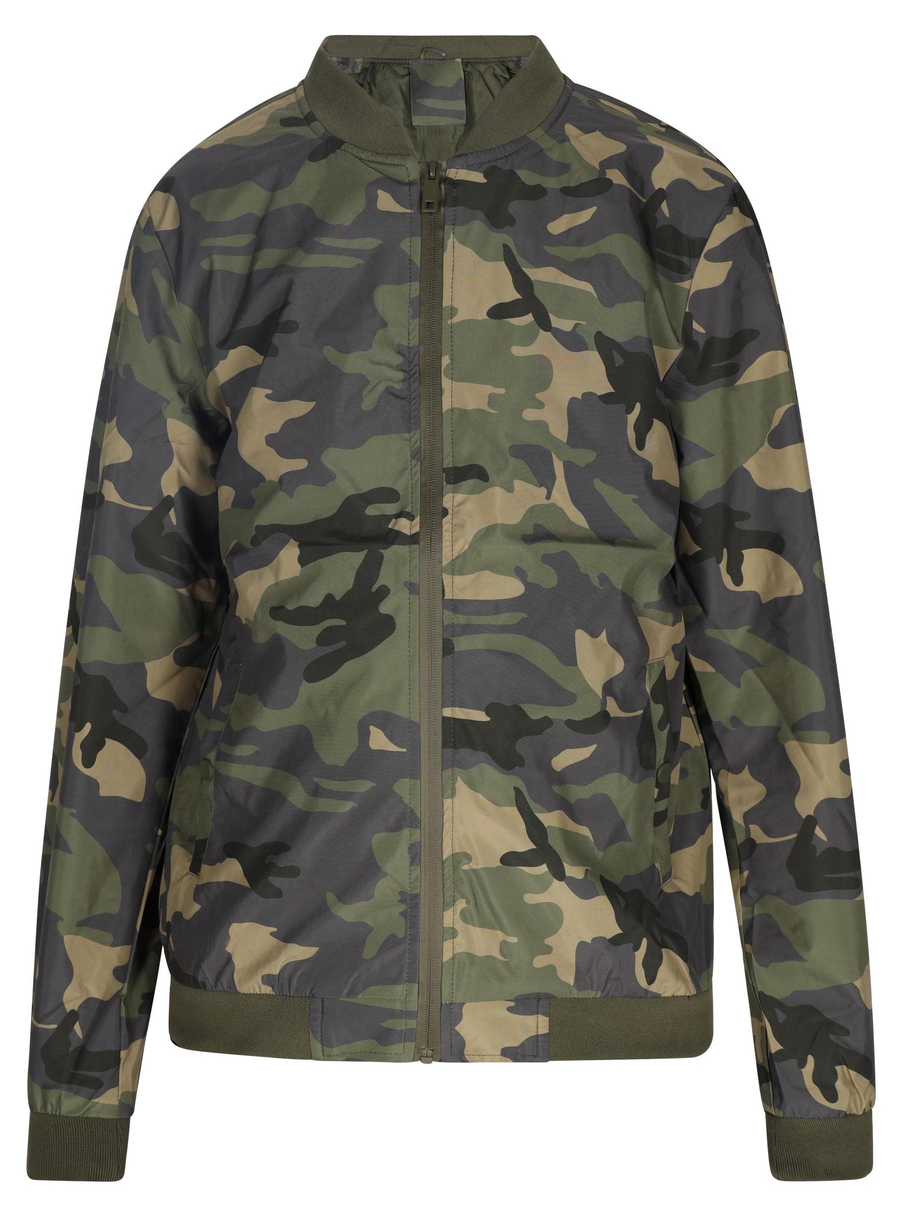 Jika Herren Jacke oliv XXL mit Stehkragen und Rippbündchen