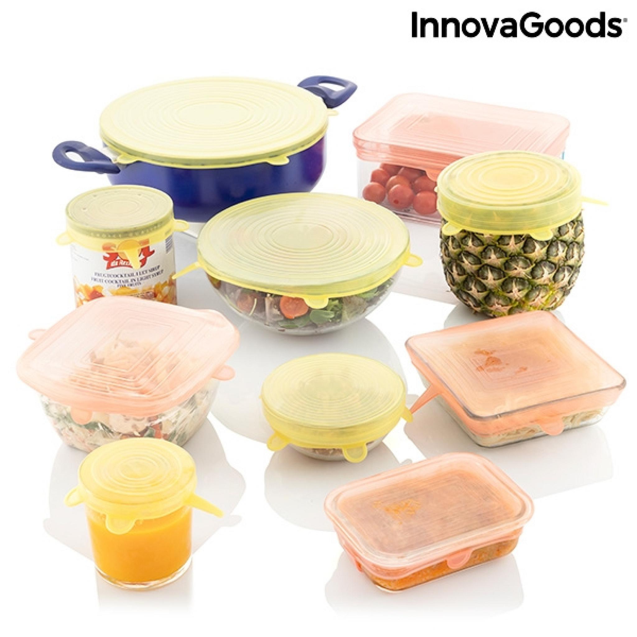 InnovaGoods Ein Set mit 10 wiederverwendbaren und verstellbaren Küchenabdeckungen von Lidyc 8095537