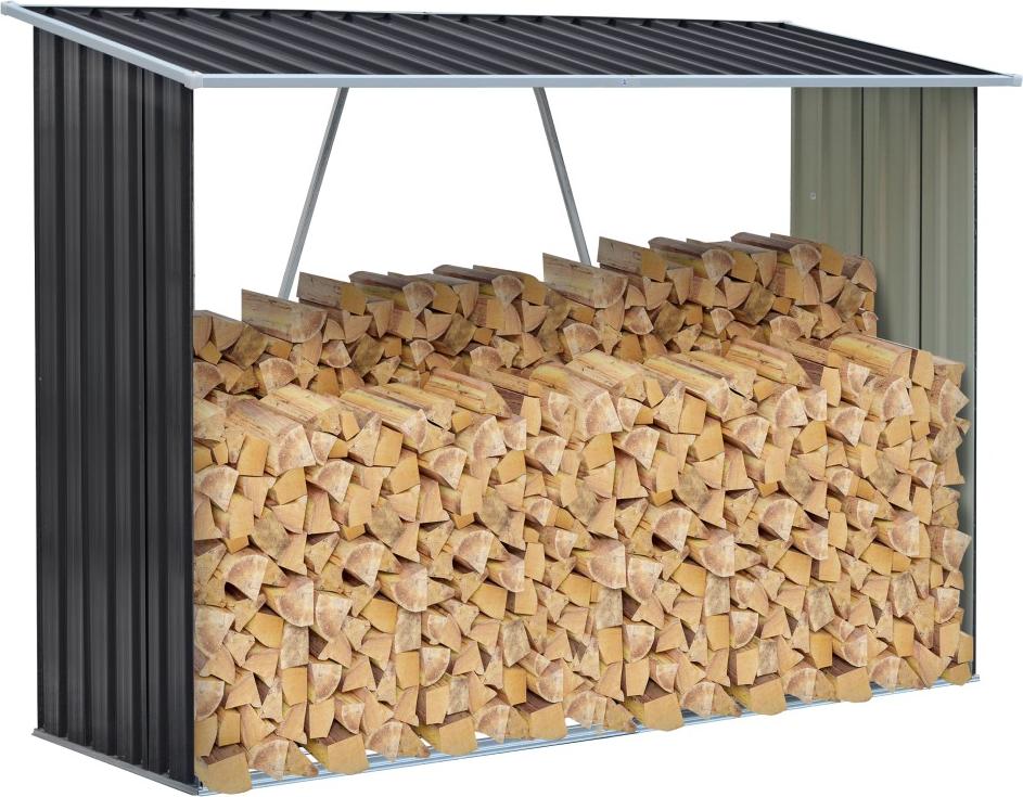 Kondela Prístrešok na drevo Daryl Typ 2 - antracit / biela