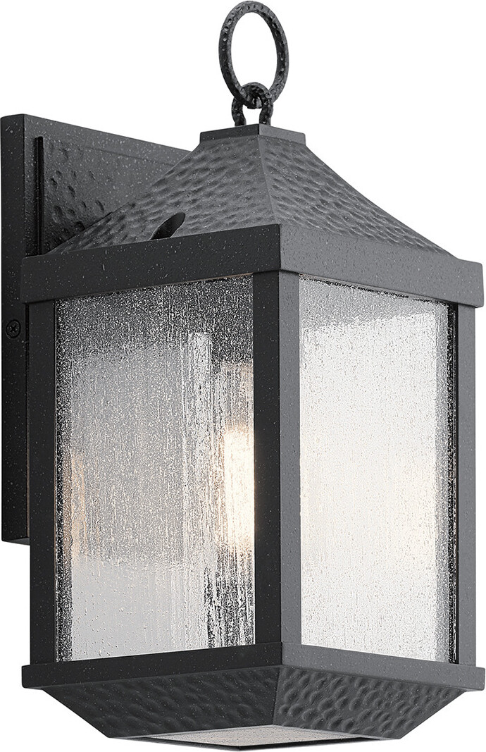 Kichler Elstead Springfield Außen-Wandleuchte E27 34cm alt Schwarz IP44 KL-SPRINGFIELD-S