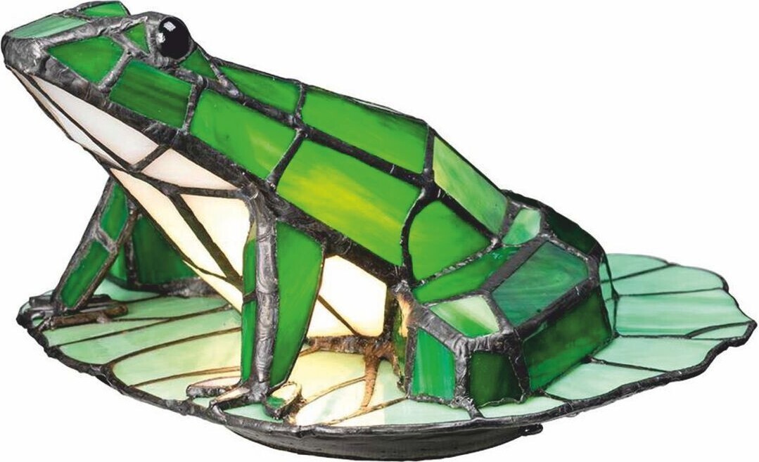 Casa Padrino Luxus Tiffany LED Tischleuchte Frosch Grün - Tiffany Deko Leuchten NEW-57167