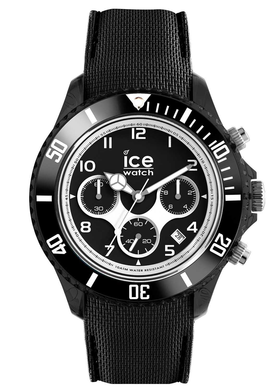Ice-Watch - ICE dune Black - Pánske náramkové hodinky so silikónovým remienkom - Chrono - 014216 (Large)