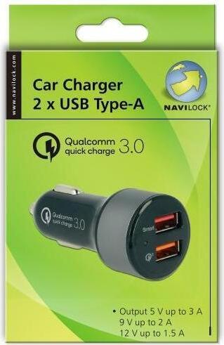NaviLock 62739 KFZ-USB Ladeadapter Navilock 12V -> 2x USB A St/Bu
