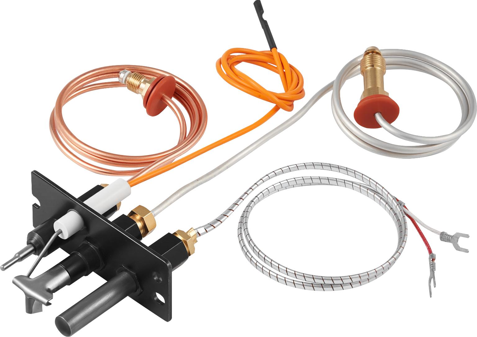 SucceBuy zostava pilotného horáka na zemný plyn, OE 485-510A, 4021-736, 2103-010, sada krbových plynových pilotných svetiel, náhradný diel pre zapaľovanie zemným plynom, vhodný pre rôzne modely ako Quadra-Fire, Heat & Glo, Heatilator, čierna