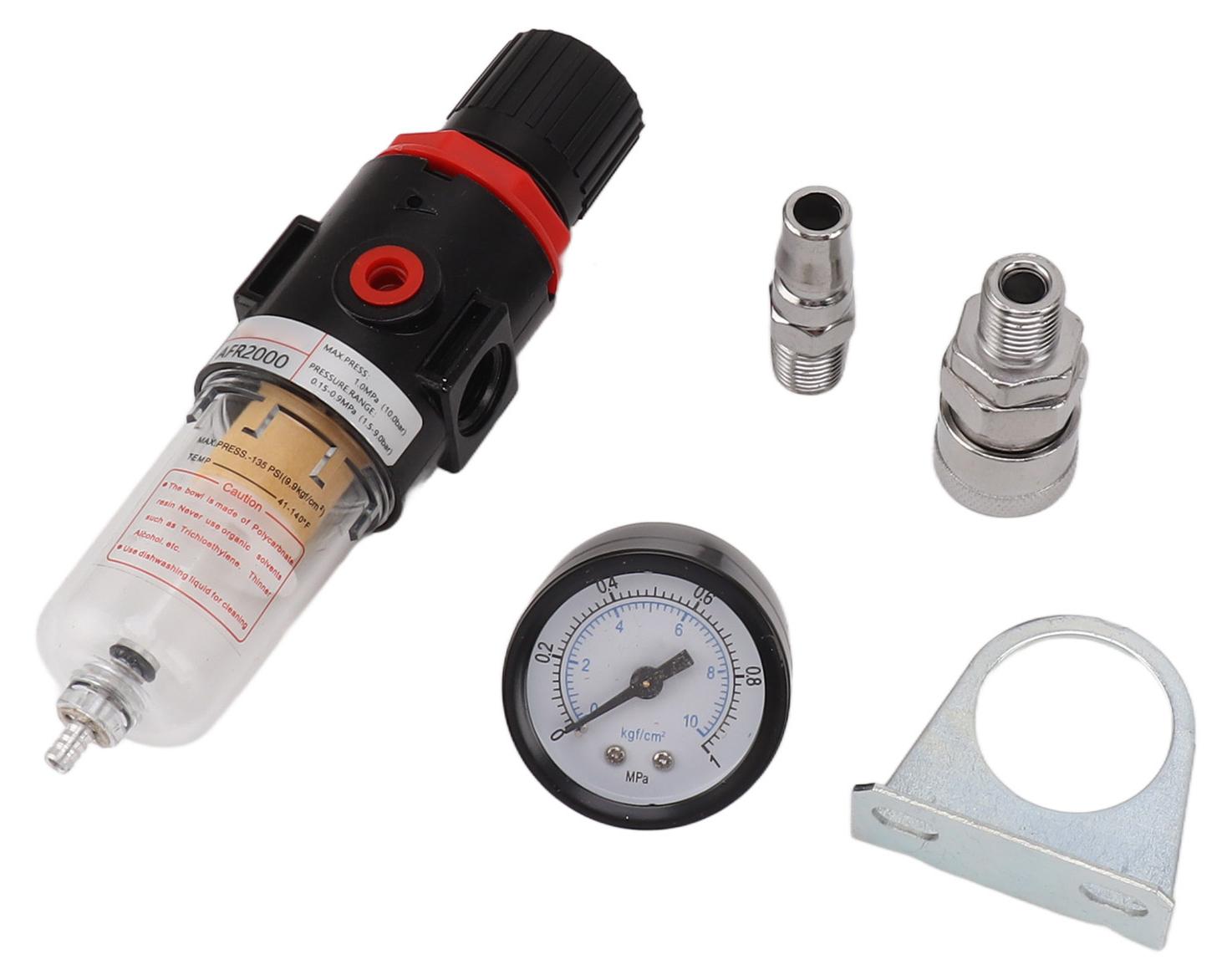 Gistuch 1/4 Zoll Öl-Wasser-Abscheider AFR2000 Druckluftfilter Gasquellenprozessor mit Manometer