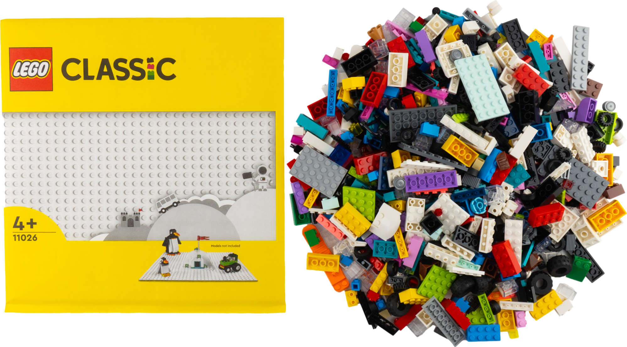 LEGO® City Mega Building Fun 1000 farebných kociek, špeciálne kocky + 1 biela doska - NOVINKA! Diely 1000x