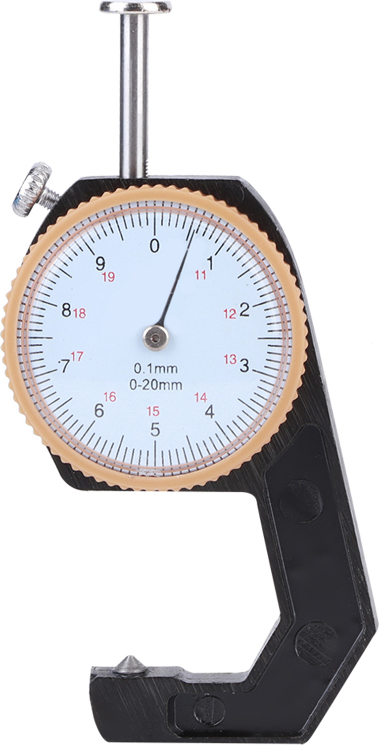 Cocosity Dickenmessgerät,Runde Messuhr,Dickenmessgerät 0-20 mm,Genaue Dickenmessung,Messdickenmessuhr