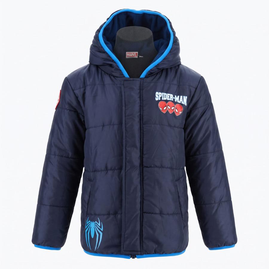 E Plus M Winterjacke MARVEL Marvel Spiderman Kinder Winterjacke Jungen Jacke mit Kapuze - 128, Blau