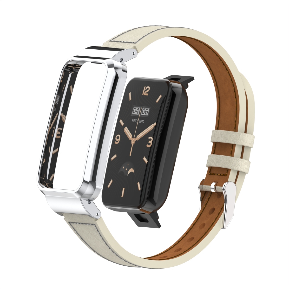 Pre Xiaomi Mi Band 7 Pro štýlový hodinkový pás s rýchloupínacím remienkom z umelej kože Náhradné inteligentné hodinky Smart Watch White
