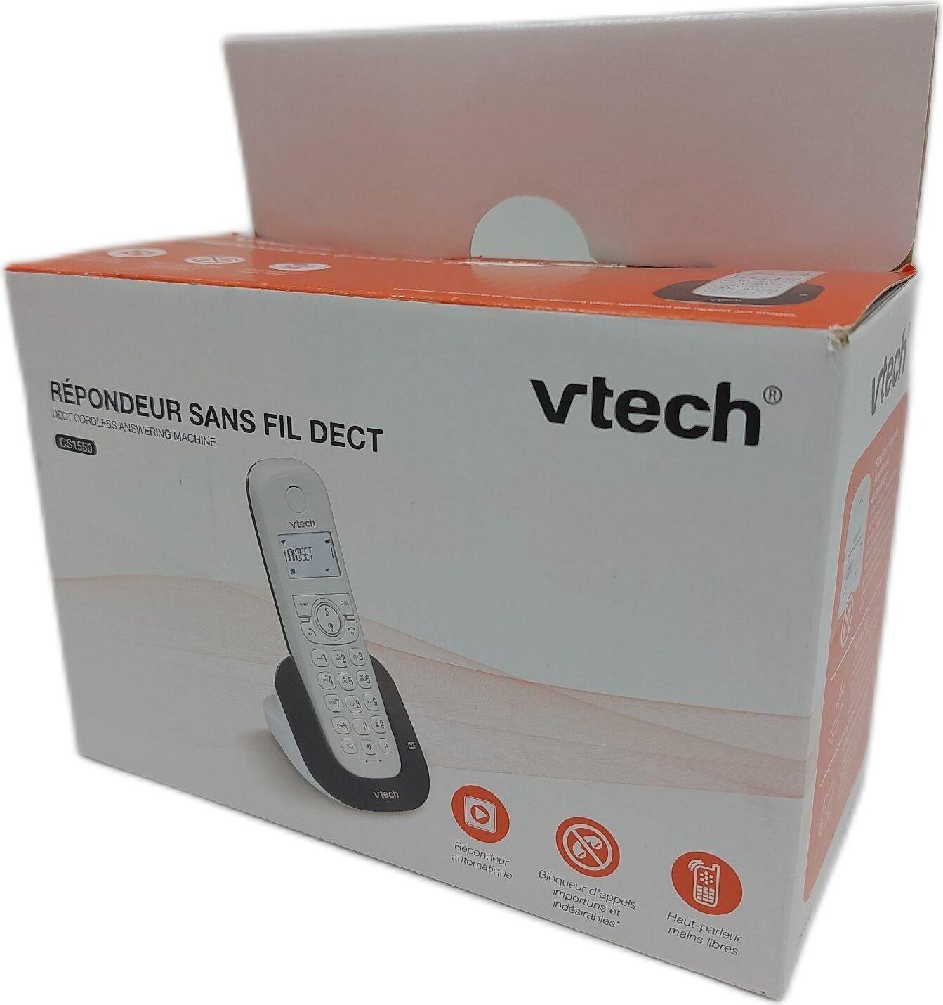 VTech CS1550 Schnurloses DECT Telefon Dual Charge Anrufbeantworter Blockierung