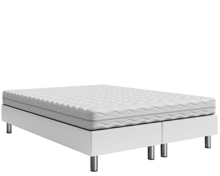 Čalúnená manželská posteľ 140x200 NECHLIN 2 - biela